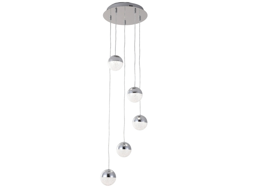 Eun 5 Pendant Chandelier Light - TRICOLOUR