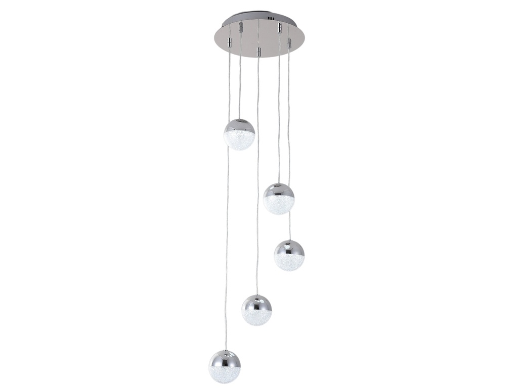 Eun 5 Pendant Chandelier Light - TRICOLOUR