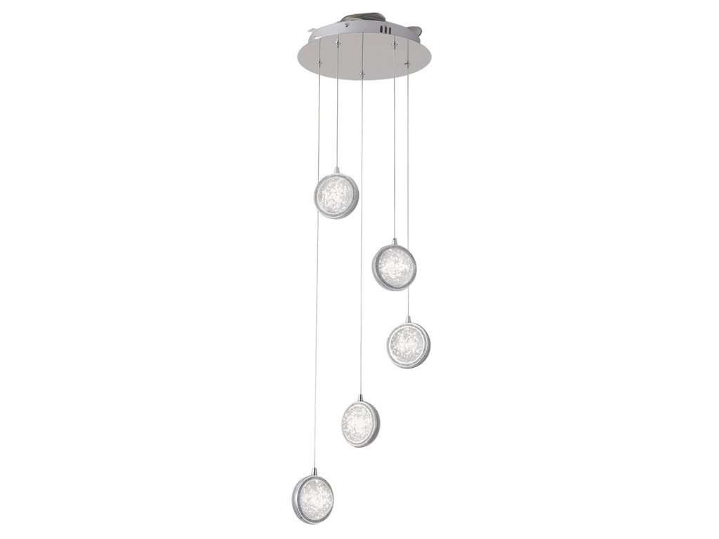 Velli 5 Pendant Chandelier Light - TRICOLOUR