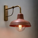 Wall Light Interior Surface Mounted ES Dome Aged Copper (Brass Bracket & Base & Neck)