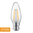 Candle C35 4w LED Filament - B22 - 2700K