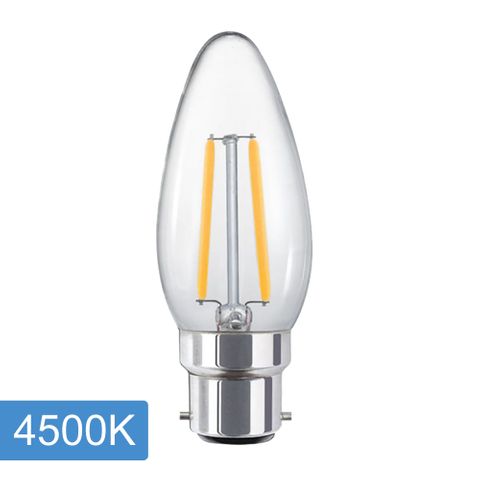 Candle C35 4w LED Filament - B22 - 4500K