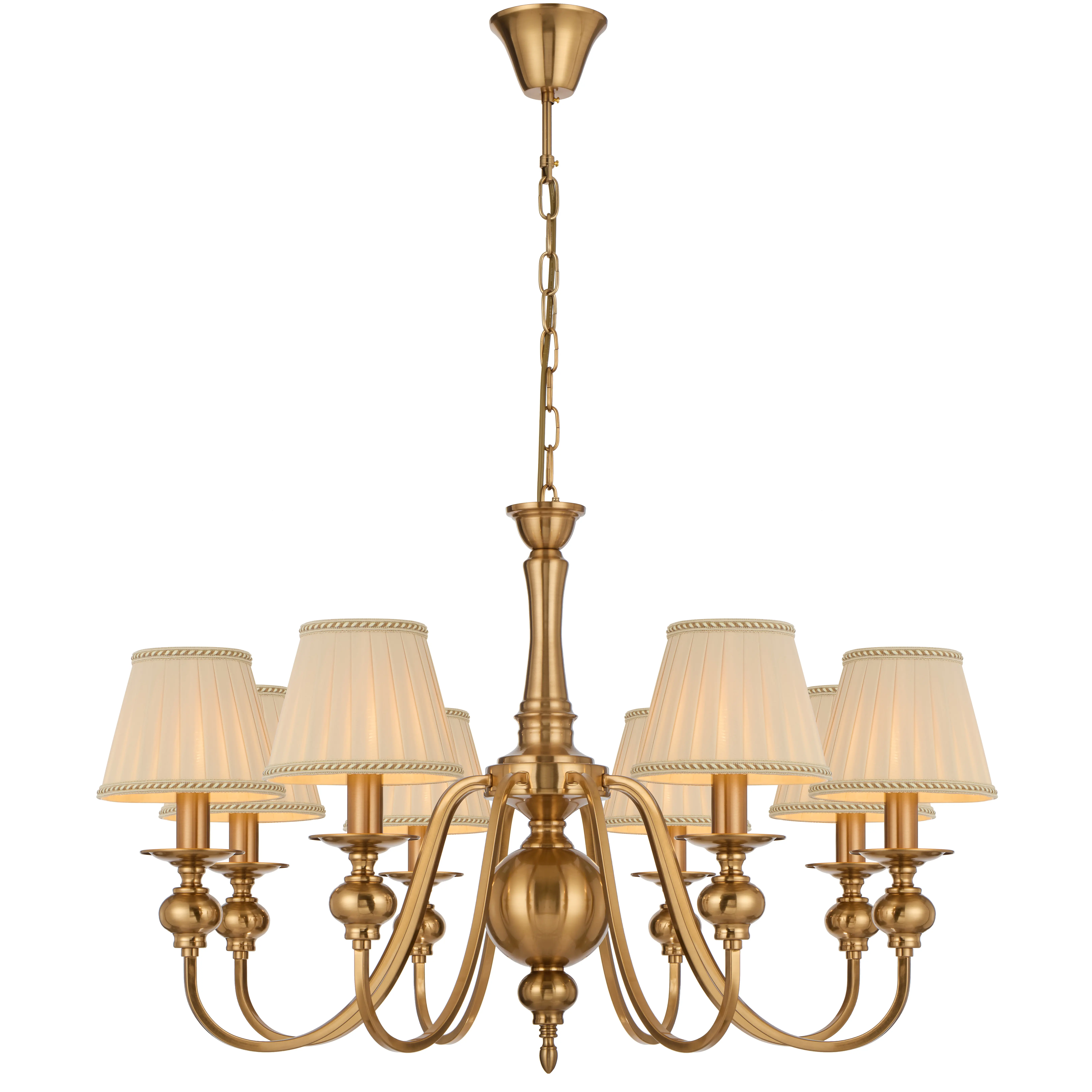 SIEDEL 8 LIGHT PENDANT W/SHADE