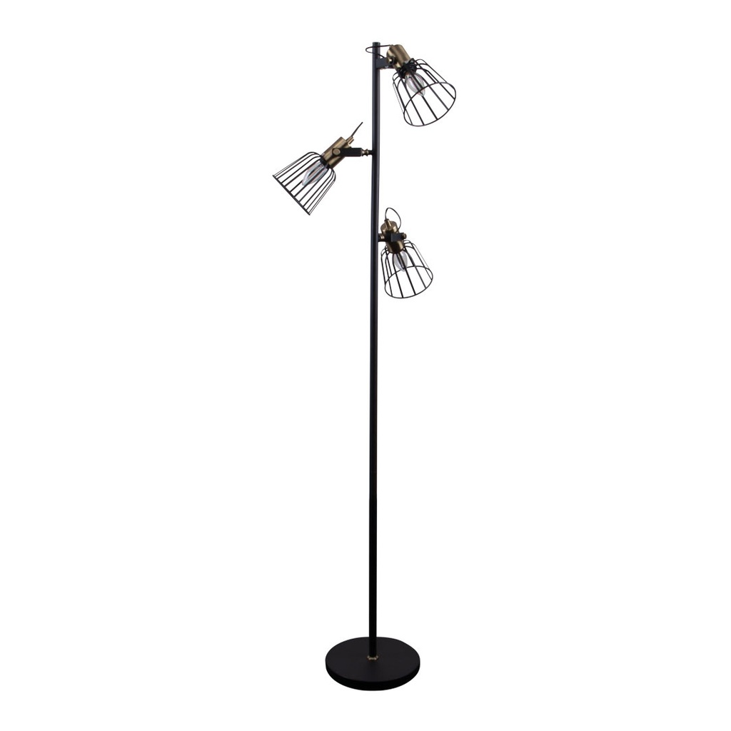 ASHLEY-3FL 3 LIGHT CAGE Floor Lamps 240V