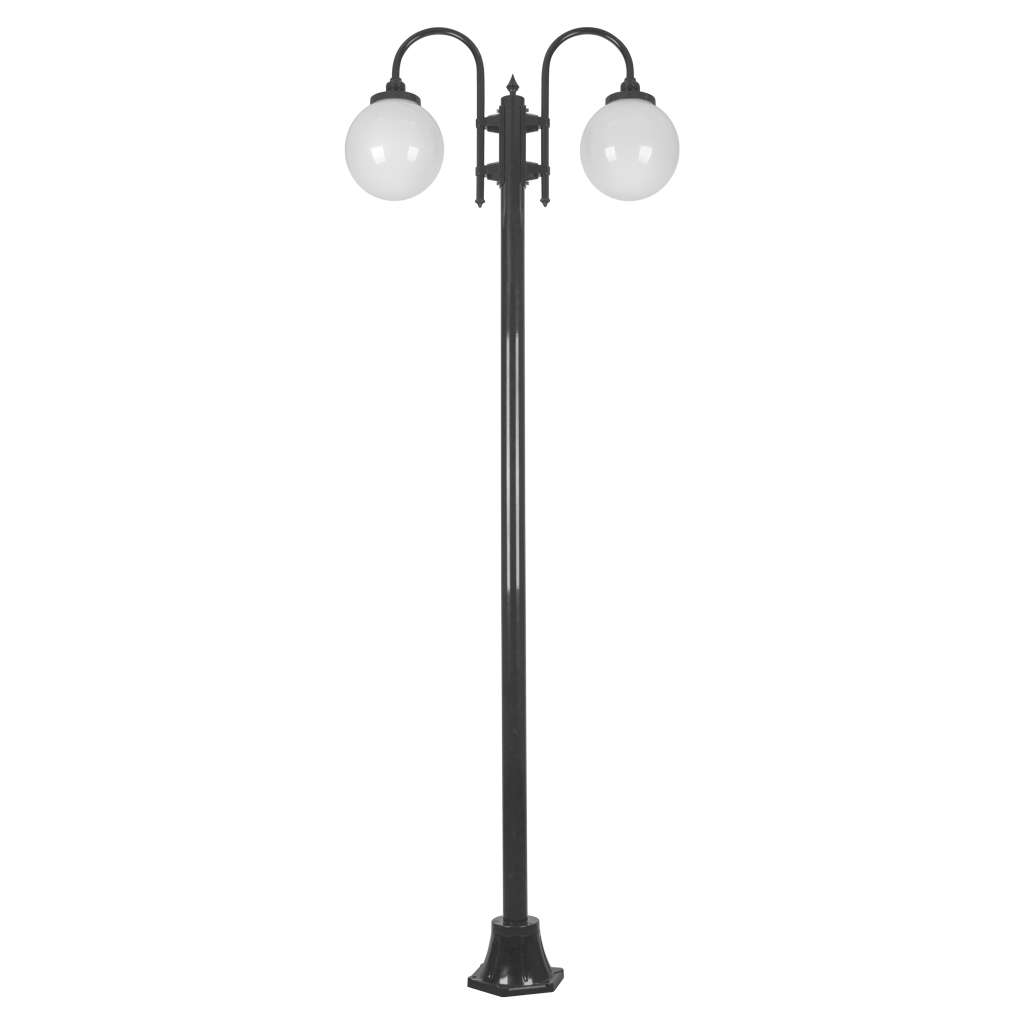 LISBON 2LT 2.4M 250MM OPAL POSTLIGHT