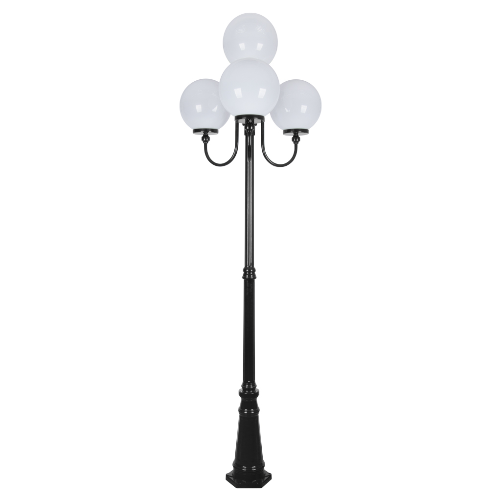 LISBON 4LT 2.54M 300MM OPAL POSTLIGHT