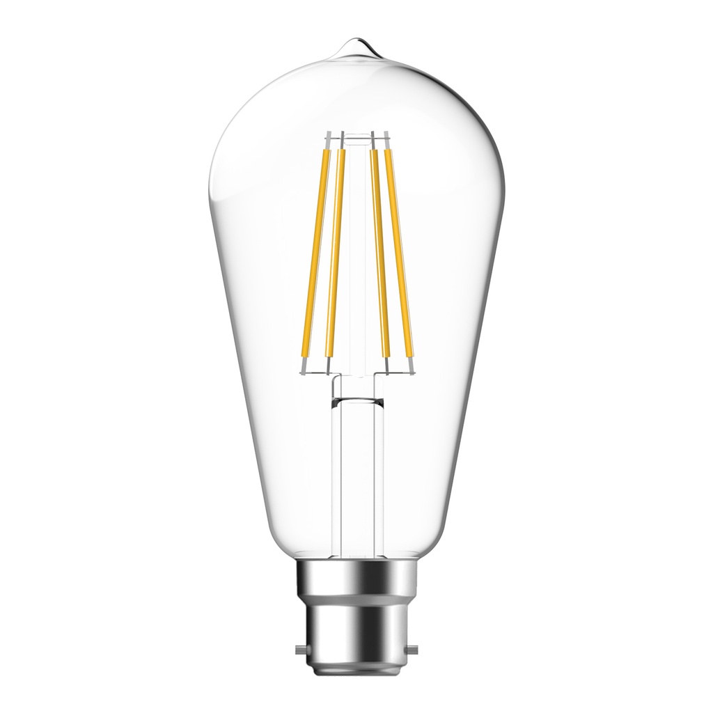 LED FILAMENT ST64 CLR 7.2W PEAR DIM / B22