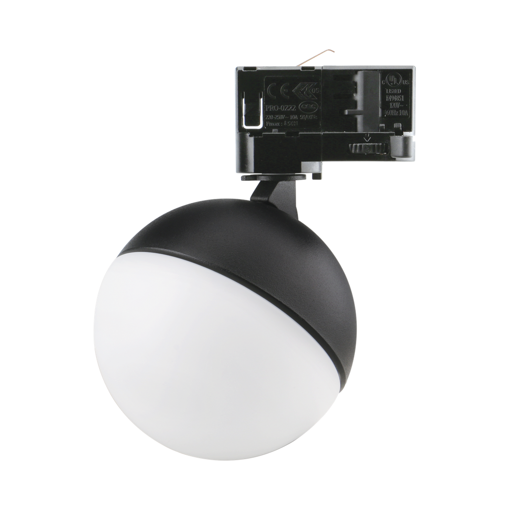 MOON 6/9W 240V TRIO TRACK LIGHT HEAD OPAL