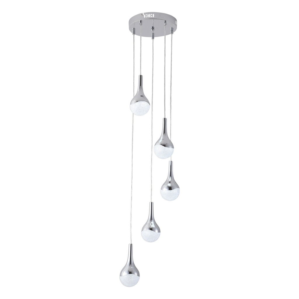 Giin 5 Pendant Chandelier Light - TRICOLOUR