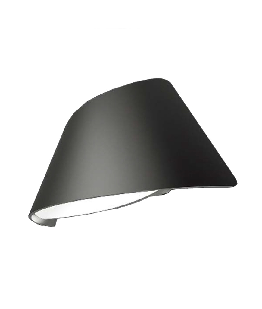 Wall Light Surface Mounted Up/Down 9W Curved 3000K IP65 Opal Diffuser 531LM