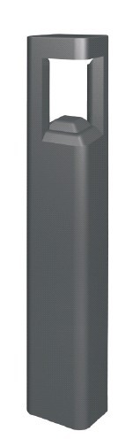 Bollard Light 7W Square Grey 3000K IP54 H800mm 193LM