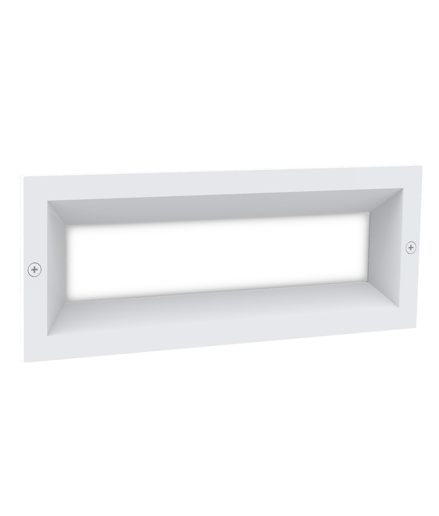 Wall Light Recessed 13W Rectangular Brick Light 3000K IP65 frosted 546LM