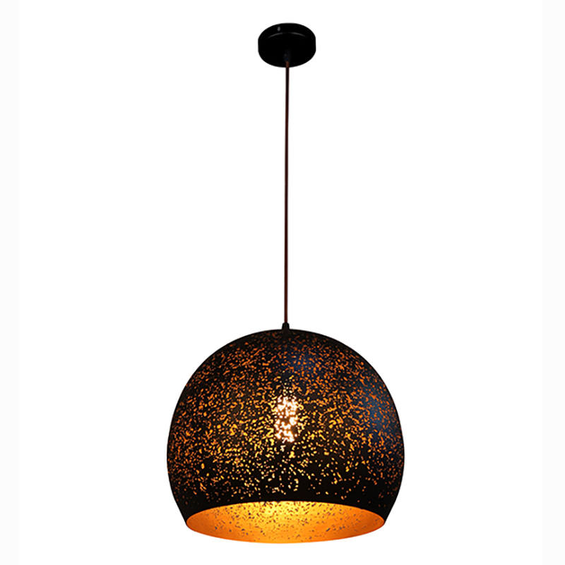 Pendant Light ES Black Embossed Dome OD350mm
