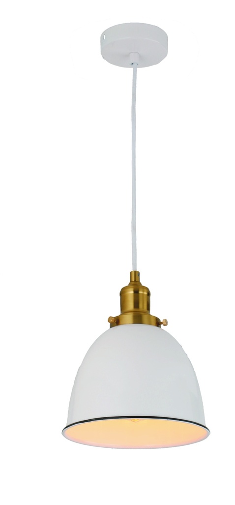 Pendant Light ES 40W White Ellipse OD205mm x L235mm