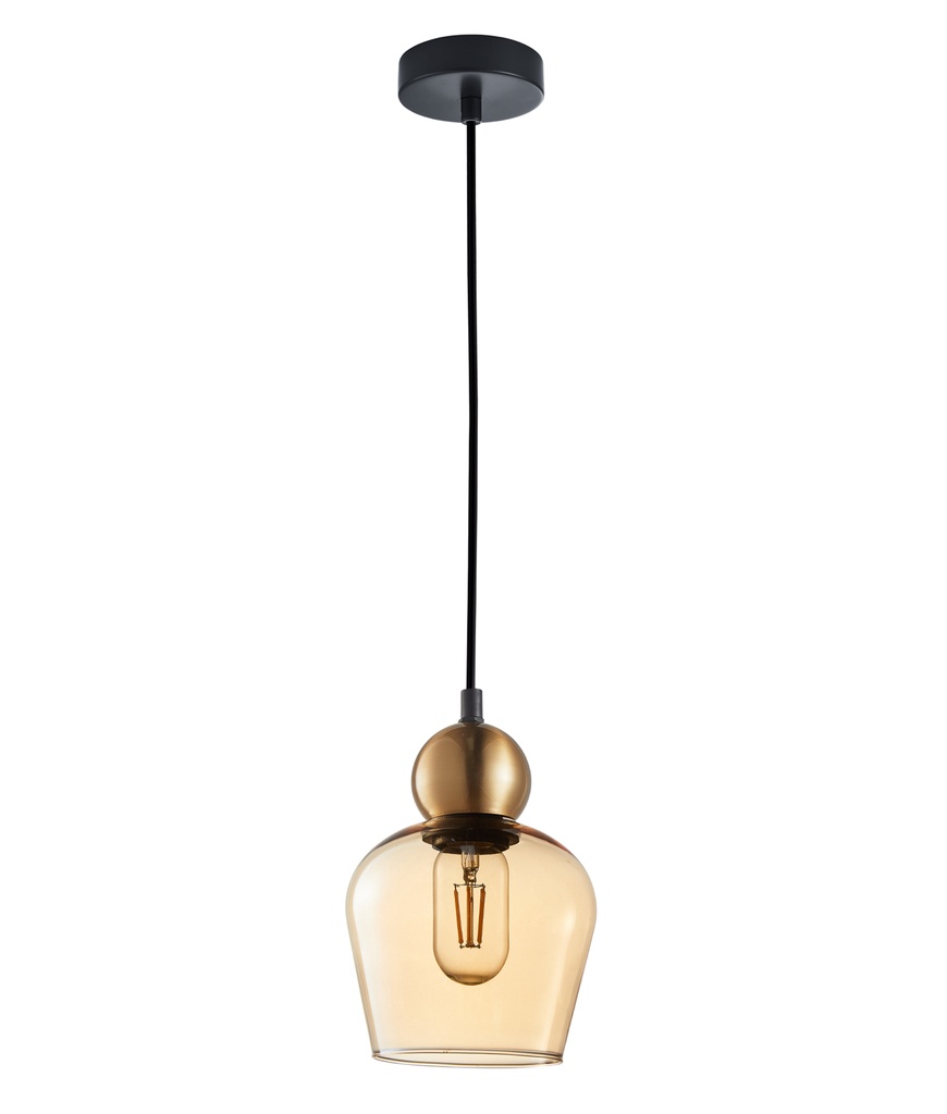 Pendant Light ES 72W Glass Ellipse OD145mm x H200mm