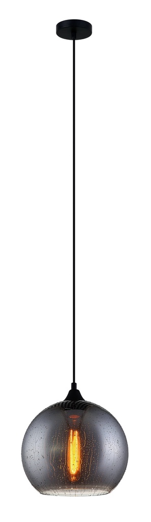 Pendant Light ES Smoke Black (Glass) Wine Glass with Raindrop OD250mm