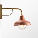 Wall Light Interior Surface Mounted ES Dome Aged Copper (Brass Bracket & Base & Neck)