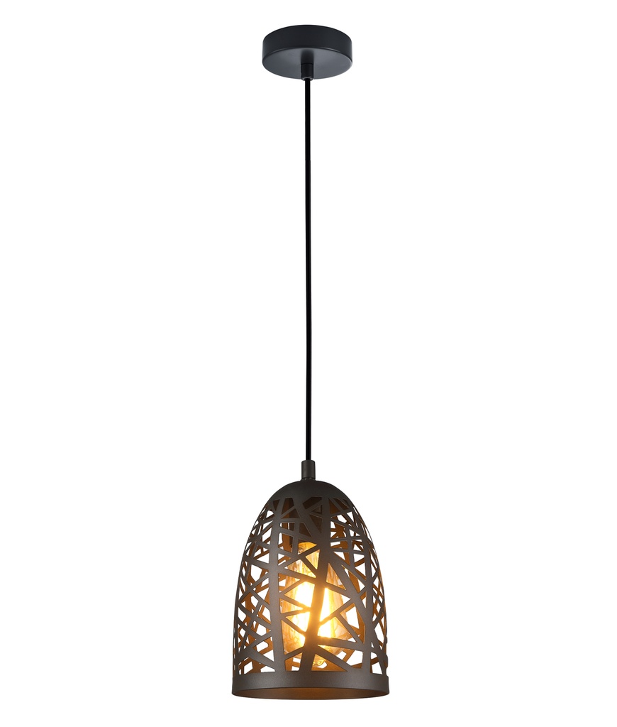 Pendant Light ES 72W Iron Cage Ellipse OD140mm x H200mm
