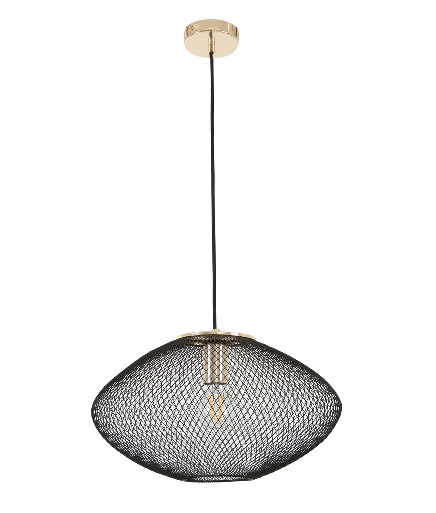 Pendant Light ES 60W Oval Large Stainless Steel OD600mm
