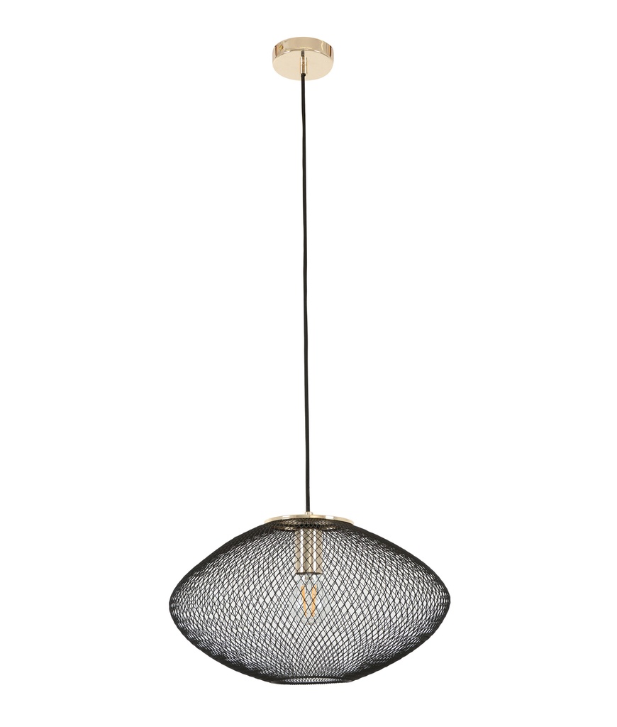 Pendant Light ES 60W Oval Stainless Steel OD400mm