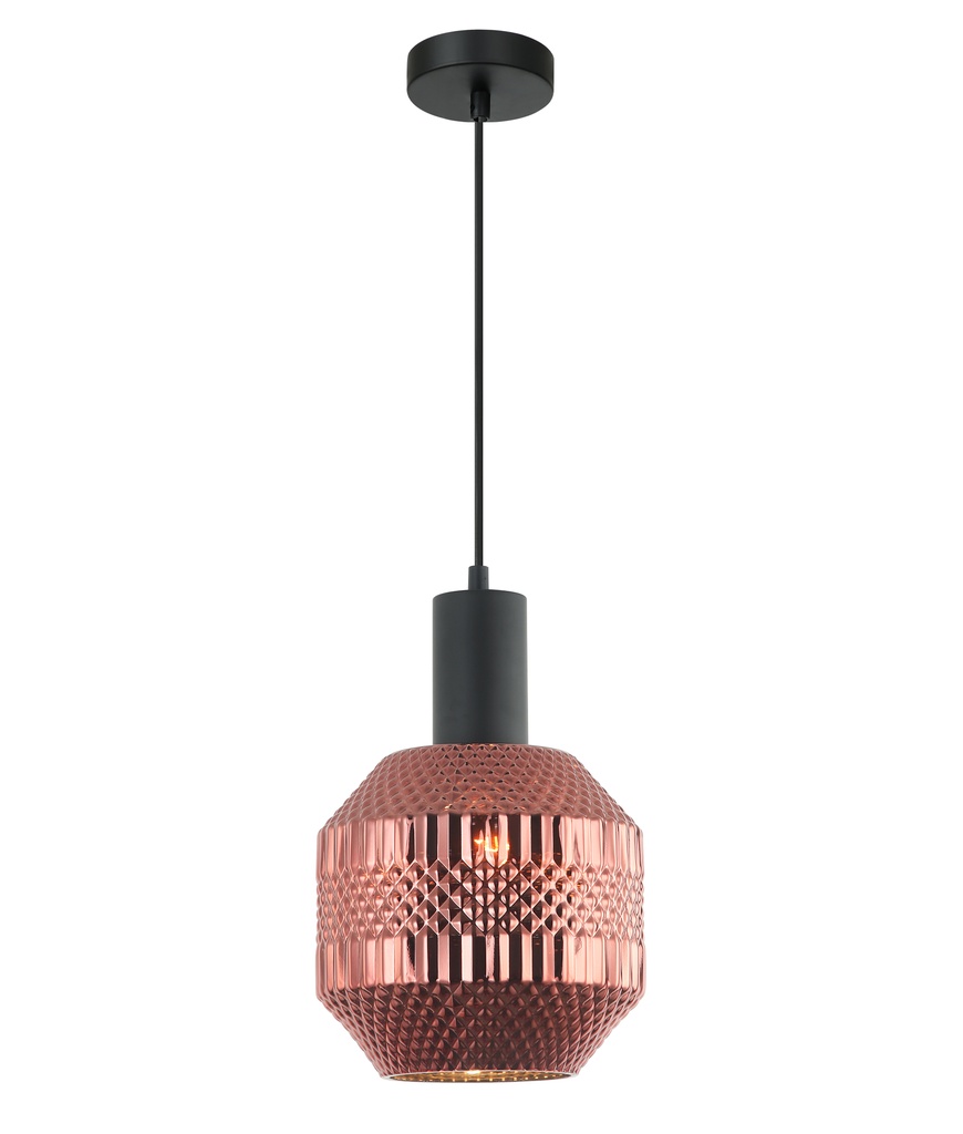 Pendant Light ES Glass Jar with Quadrilateral Segment OD200mm