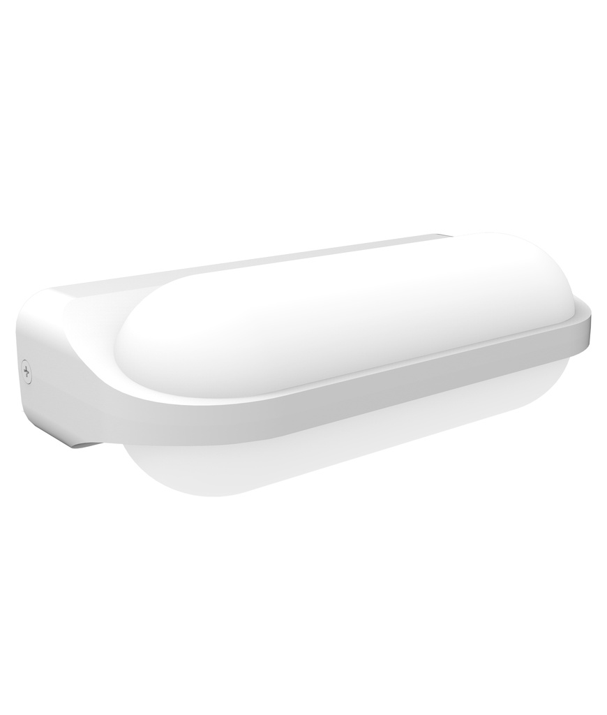 Wall Light Surface Mounted Up/Down 7W Oval 3000K IP65 Opal Diffuser 380LM