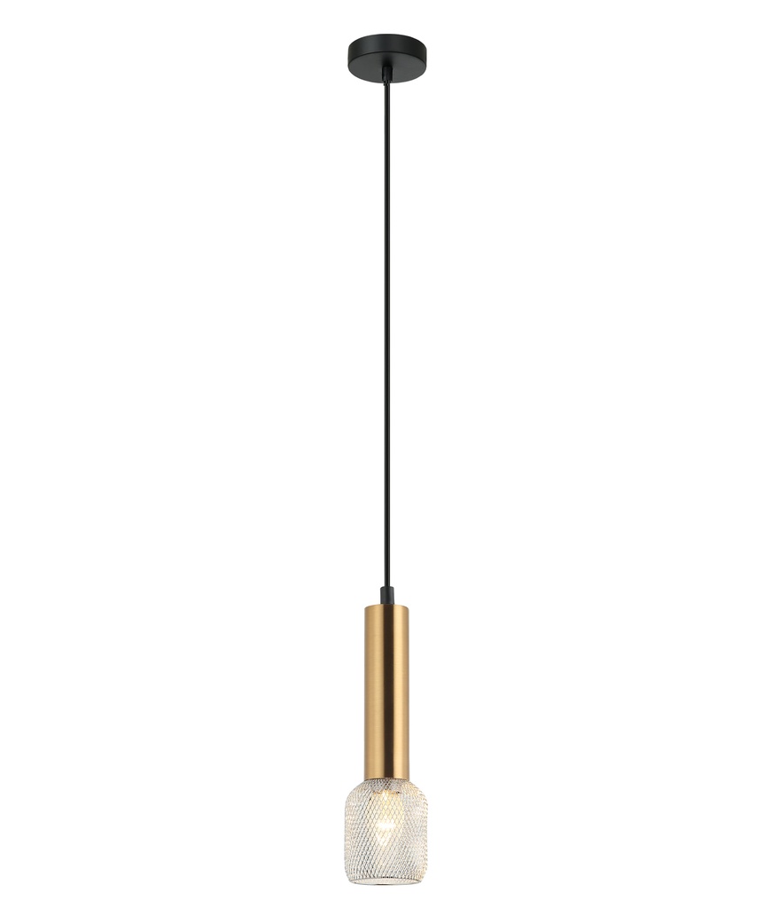 Pendant Light SES OD75mm H250mm Cylinder with Mesh
