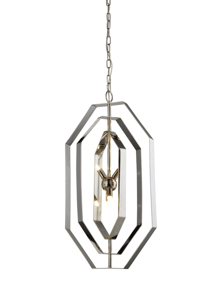 Pendant Light G9x4 Stainless Steel Octagon x 3 OD360mm