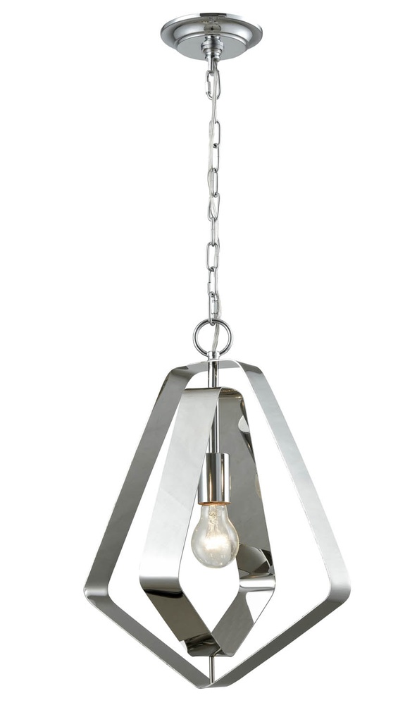 Pendant Light ES Stainless Steel Pentagon x 2 OD346mm