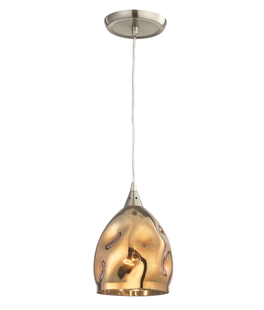 Pendant Light ES Dimpled Glass Ellipse OD146mm