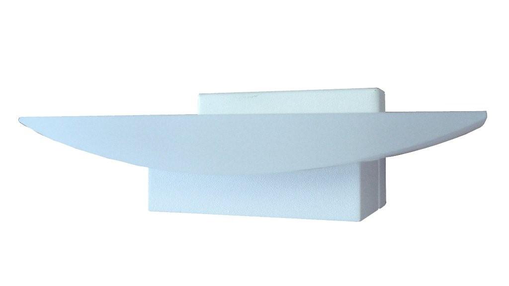 Wall Light Interior Surface Mounted 6W Curved Uplight Matte White 3000K Frosted Glass 660LM