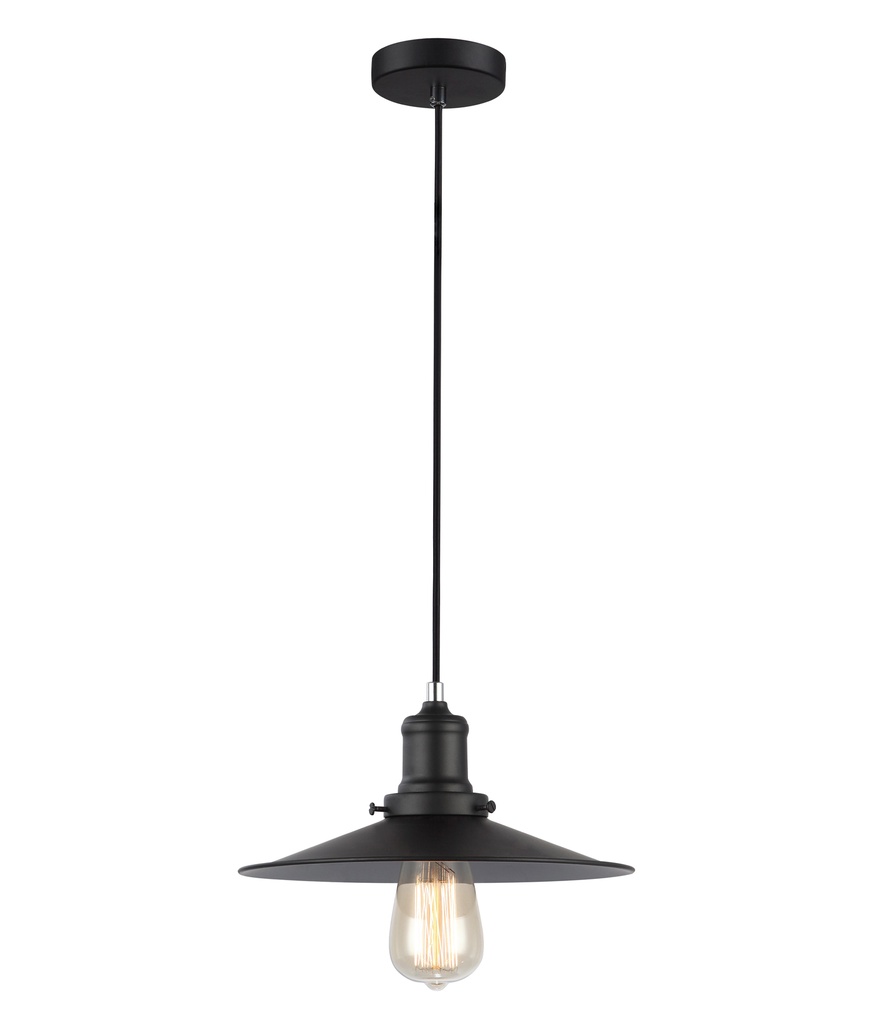 Pendant Light ES Black Coolie Hat OD360mm