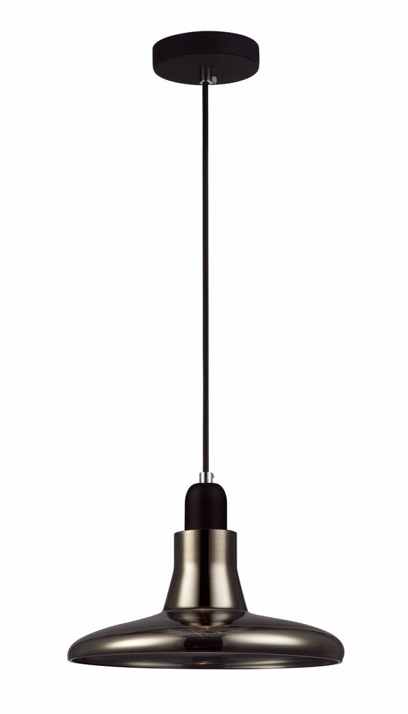 Pendant Light GU10 Smokey Black Martini Glass OD240mm
