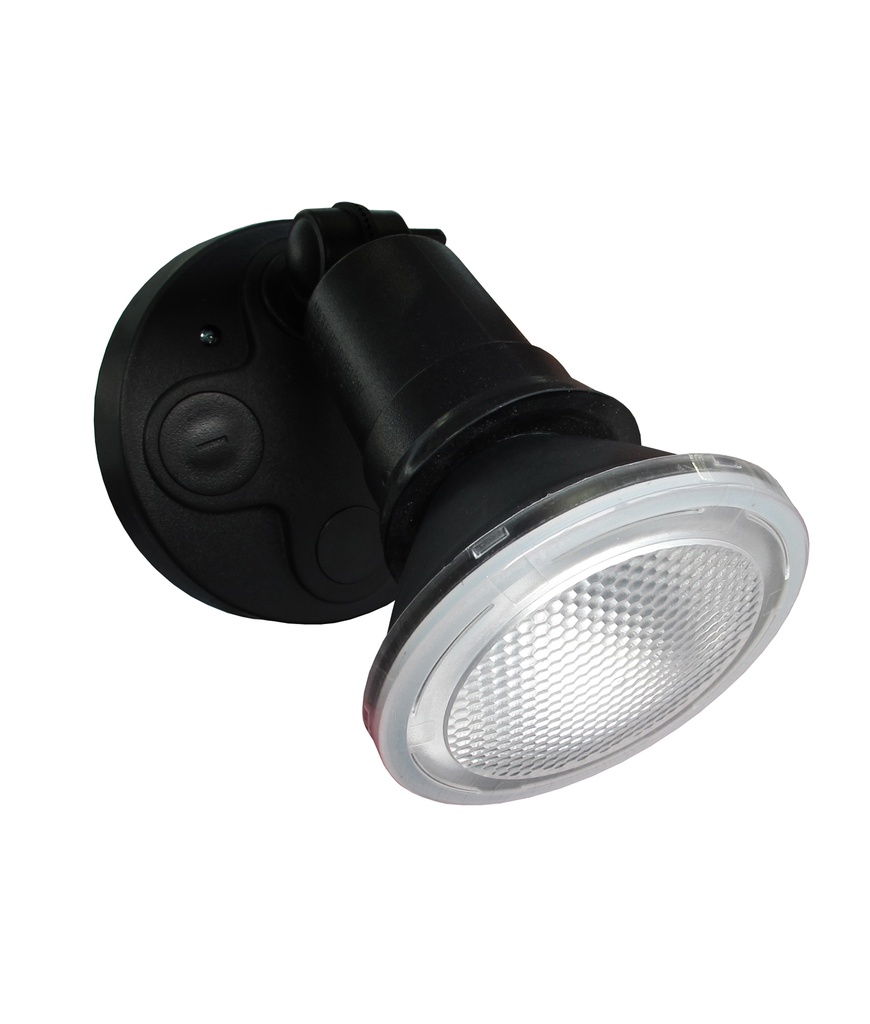 Security Light Single Adjustable ES Black 5000K IP44 incl 10W PAR30 800LM