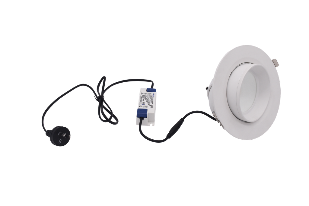 Downlight LED Snorkel 28W/38W Round White Tri-CCT IP20 165mm 2800Lm/3800Lm