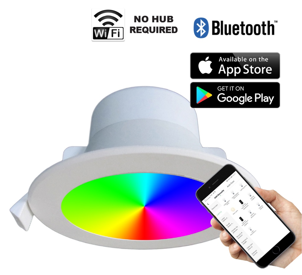 Downlight LED Smart 9W White IP44 90mm P/C 3000K / 6500K 750 (820Lm)