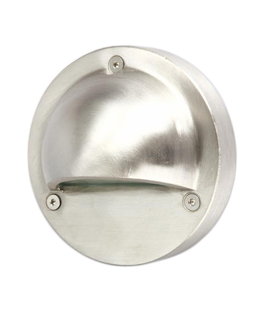 Step Light Surface Mounted 1W Round Stainless Steel 316 3000K IP44 Eyelid OD104mm 144LM