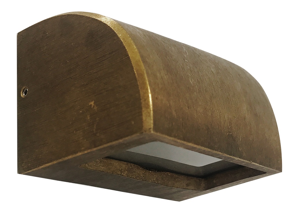Step Light Surface Mounted 12V G4 Curved Bronze IP54 OD104mm