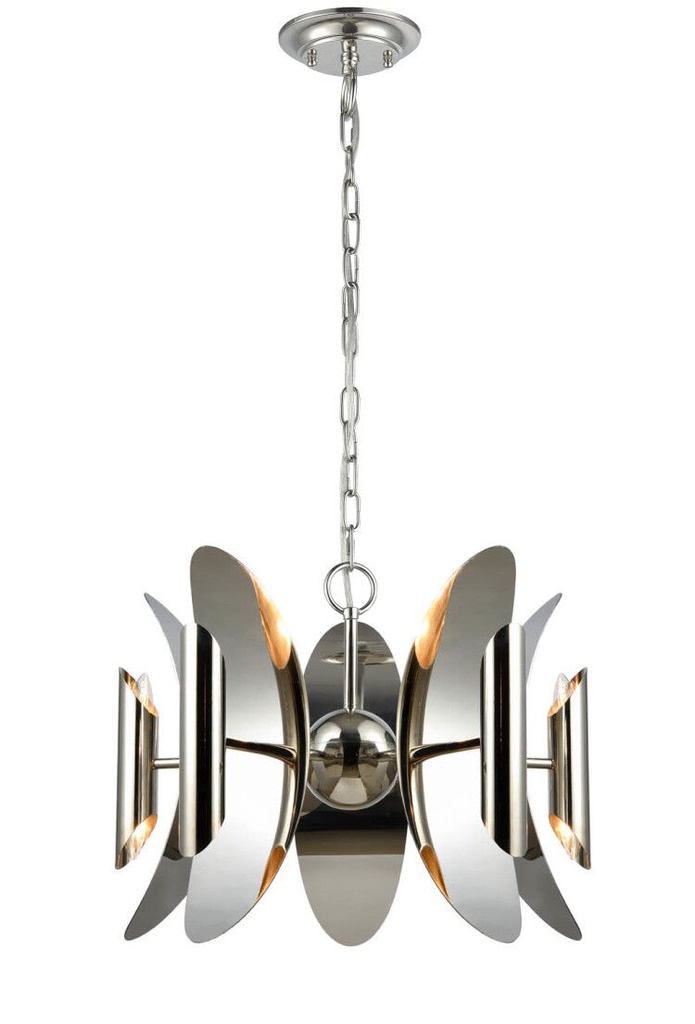Pendant Light SESx10 Stainless Steel Concave Oval x 5 OD604mm