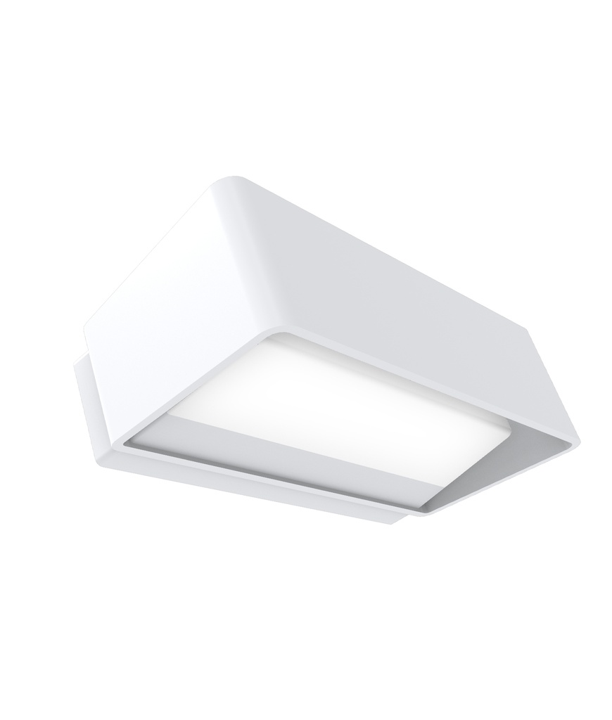 Wall Light Surface Mounted Up/Down 13W Rectangular 3000K IP65 Opal Diffuser 600LM