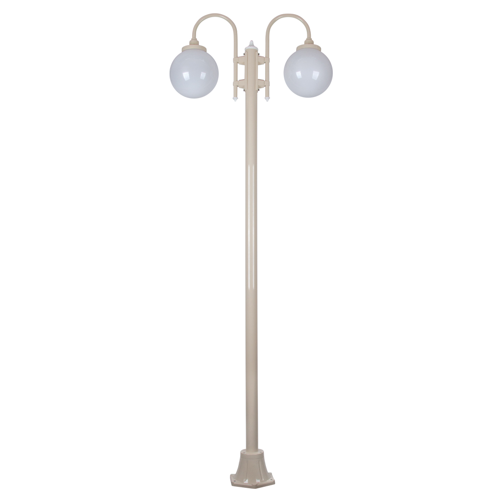 LISBON 2LT 2.4M 250MM OPAL POSTLIGHT