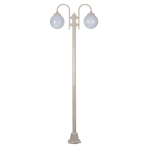 LISBON 2LT 2.4M 250MM OPAL POSTLIGHT