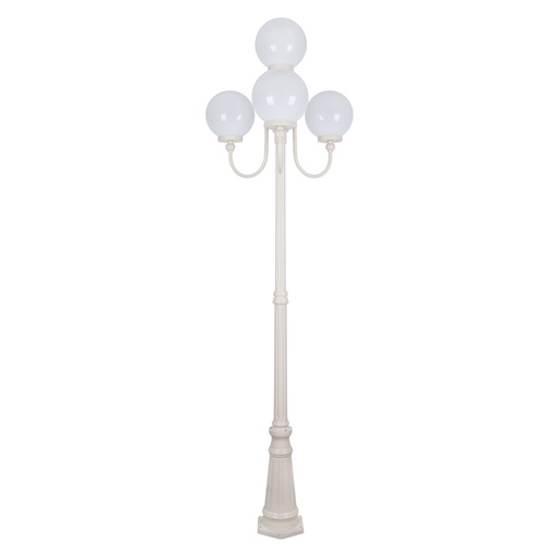 LISBON 4LT 2.54M 250MM OPAL POSTLIGHT