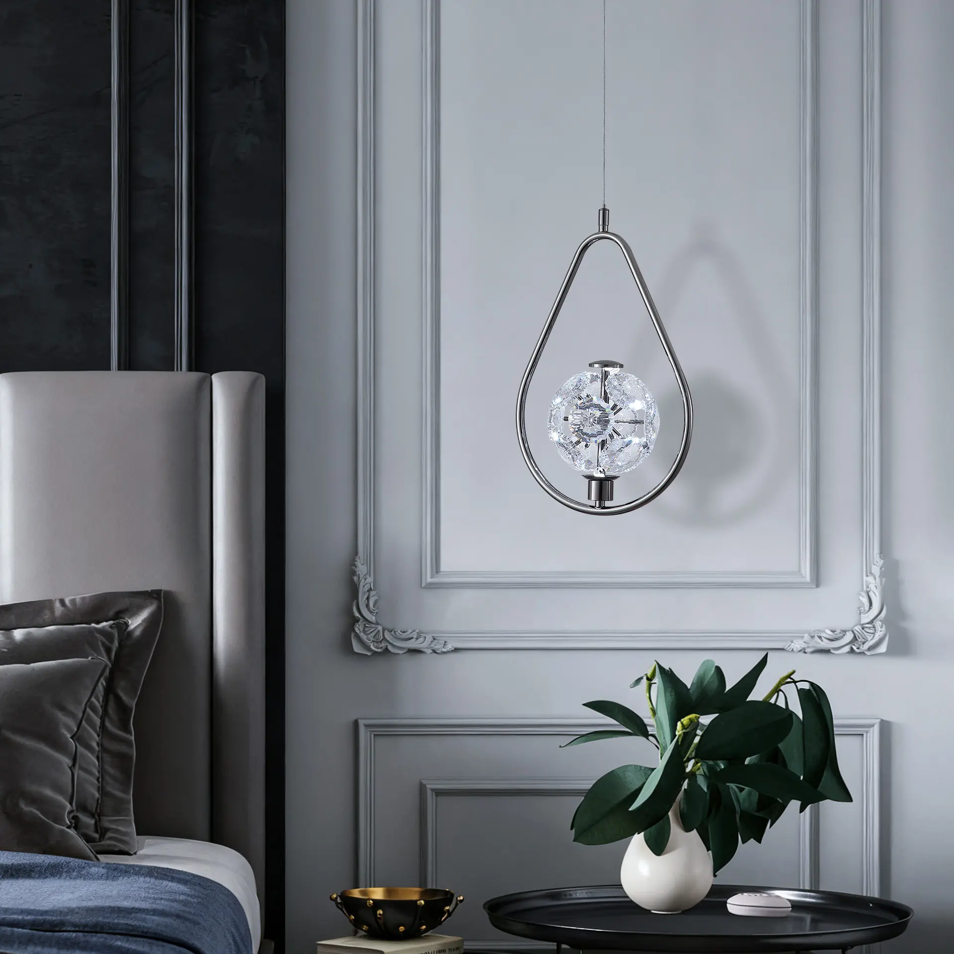 MARGOT 1 GUNMETAL PENDANT