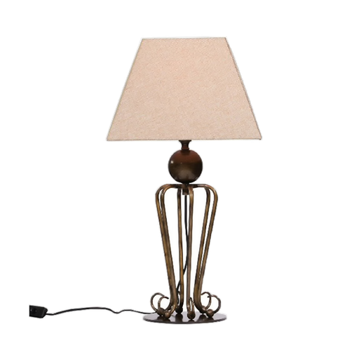 [6656/T] Folke Table Lamp | Antique Brass