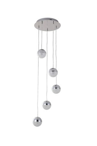 [A00003] Eun 5 Pendant Chandelier Light - TRICOLOUR