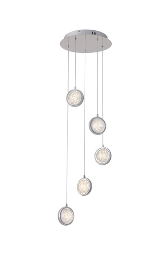 [A00006] Velli 5 Pendant Chandelier Light - TRICOLOUR