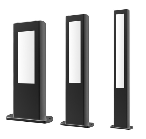 Bollard Light Rectangular Matte Black 3000K 2xDiffuser IP54