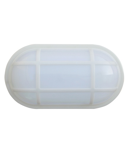 Exterior Bulkhead 20W Oval White IP65 Optional Cage 1700LM