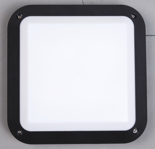 [BULK5] Exterior Bulkhead 12W Square Black 4000K IP66 OD280mm 800LM